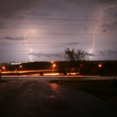 Sharp Photographs, Lightning over Orillia Ontario